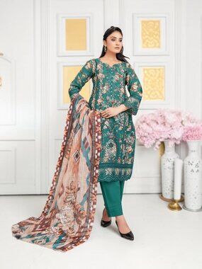 Pakistani Cotton Salwar Kameez, Cultural Wear for Women